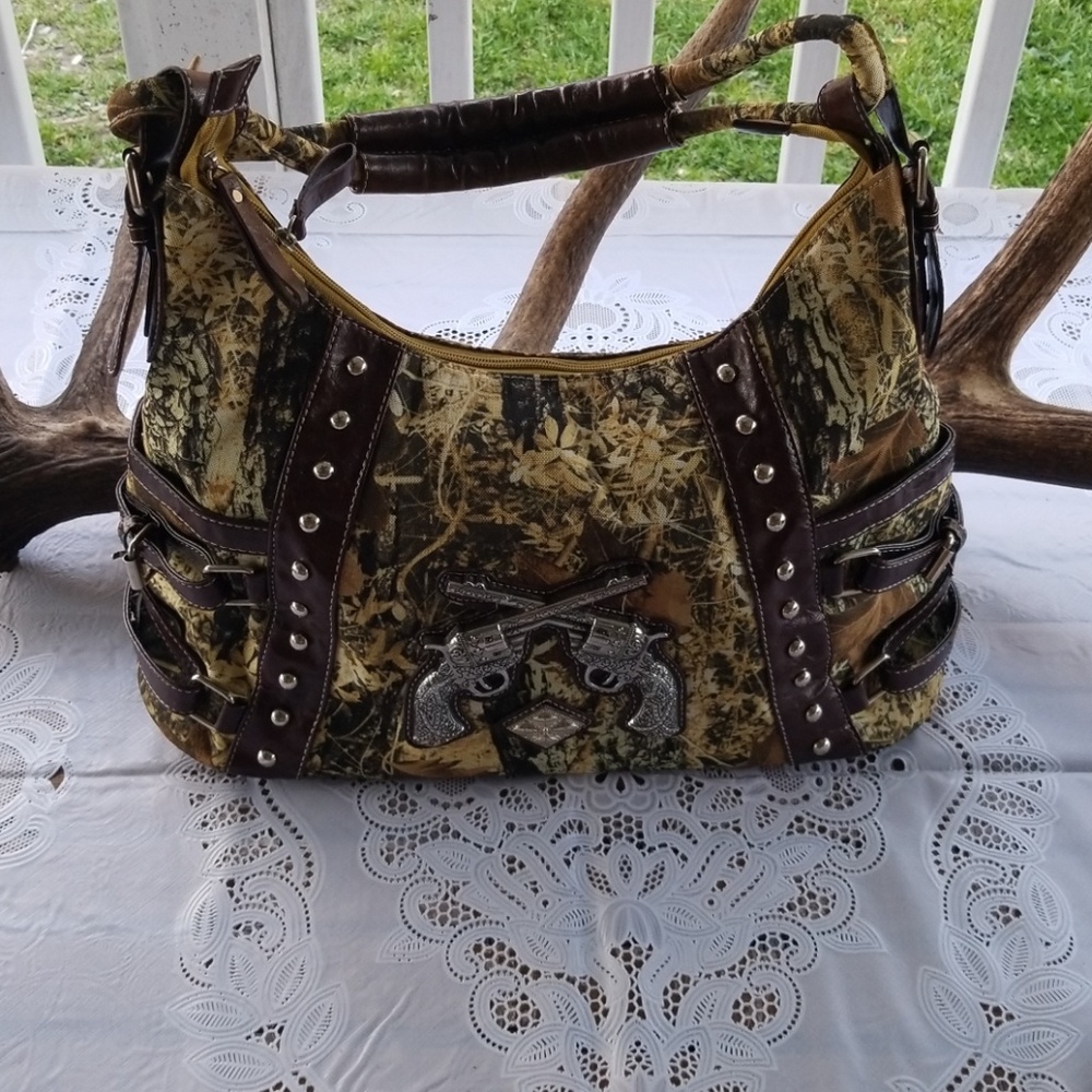 Large Camo hobo bag